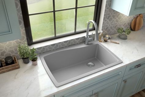 Quartz Kitchen Sink, Quartz Sink, Composite Kitchen Sinks, Drop In Kitchen Sink, Grey Quartz, Quartz Kitchen, Bowl Kitchen Sink, Single Basin, Single Bowl Kitchen Sink