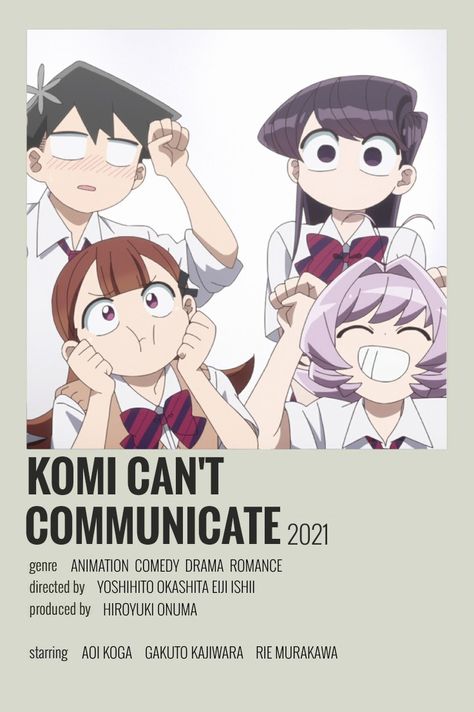 Komi Cant Communicate Minimalist Poster, Komi Can't Communicate All Characters, Anime Poster Komi Can't Communicate, Komi Can’t Communicate Poster, Komi Can't Communicate Komi X Tadano, Komi Can T Communicate, Komi Can't Communicate Tadano, Komi Shouko, Komi Can't Communicate