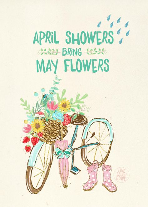 April Showers Quotes, April Showers Bring May Flowers Theme, April Pictures, April Decor, Spring Showers Bring May Flowers, Spring Drawings, April Vibes, April Themes, April Wallpaper Aesthetic