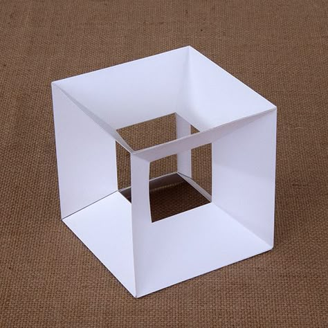 Camping Gift Ideas, Art Cube, Paper Architecture, Origami And Kirigami, Geometric Sculpture, Architecture Model Making, Cube Design, Math Art, Form Design