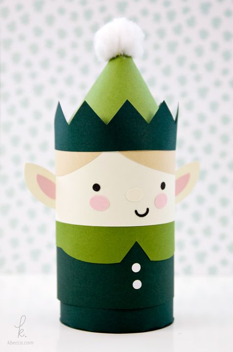 Elves Gift, Tiny Gifts, Magnet Crafts, Snowman Gifts, Holiday Gift Box, Box Paper, Diy Gift Box, Christmas Characters, Paper Rolls