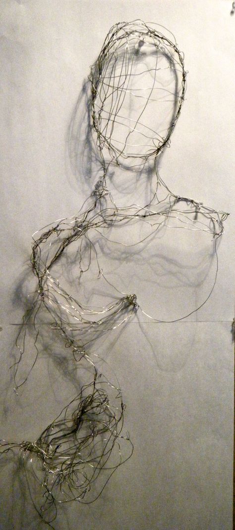 Wire Art by Elizabeth Zator, via Behance Wire Drawing Art, Ap 3d Art Projects, Wire Fashion, Wire People, Art Fil, Wire Wall Art, Wire Drawing, Creation Art, Art Wire