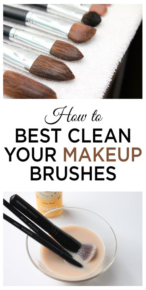 How to Best Clean Your Makeup Brushes Makeup Brushes Amazon, Mat Makeup, Diy Mat, How To Wash Makeup Brushes, Mermaid Makeup Brushes, Brush Guide, Makeup Brushes Guide, Makeup Tip, Makeup Hacks Beauty Secrets