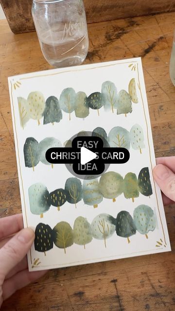 Sarah Cray Watercolor, Xmas Cards Diy, Diy Watercolor Cards, Watercolor Christmas Cards Diy, Watercolor Holiday Cards, Christmas Card Tutorials, Painted Christmas Cards, Simple Christmas Cards, Christmas Card Art