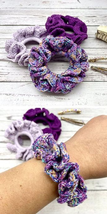 The Easiest Crochet Scrunchies – 1001 Patterns Crochet Scrunchie Pattern Free, Diy Crochet Hair Accessories, Crochet Hair Ties, Crocheted Scrunchies, Easiest Crochet, Crochet Scrunchies, Bookmark Pattern, Crochet Bookmark Pattern, Crochet Bookmark