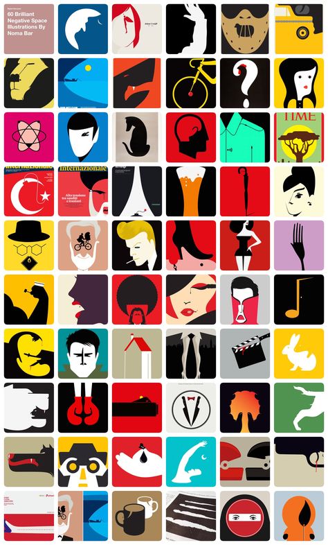 DIGITAL SYNOPSIS : 60 Brilliant Negative Space Illustrations By Noma Bar http://digitalsynopsis.com/design/negative-space-art-illustrations-noma-bar/ Negative Space Design Illustrations, Noma Bar Negative Space, Negative Space Poster, Negative Space Illustration, Negative And Positive Space Art Design, Noma Bar Illustration, Negative Space Typography Poster, Space Poster Design, Negative Space Artwork