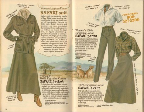 Banana Republic catalogue of yore - vintage safari/ adventure outfit. Vintage Safari Outfit, Safari Look, Safari Outfit, Vintage Safari, Safari Chic, Africa Do Sul, Adventure Outfit, Women's Belts, Africa Safari