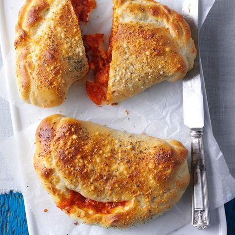 Calzone Dough Recipe, Pepperoni Calzone, Calzone Dough, Calzone Recipe, Frozen Bread Dough, Sheet Pan Dinners, Dough Recipe, Taste Of Home, Picky Eaters