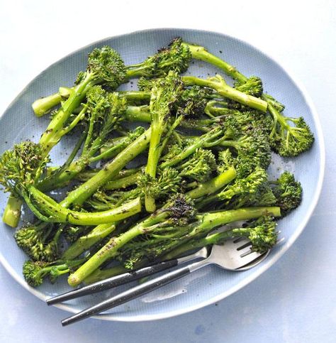 Grilled Lemon Pepper Broccolini Baby Broccoli, Chocolate Mousse Pie, Grilled Lemon, Griddle Recipes, Roasted Vegetable Recipes, Grilled Fruit, Lemon Pepper Seasoning, Broccoli Cauliflower, Giant Food