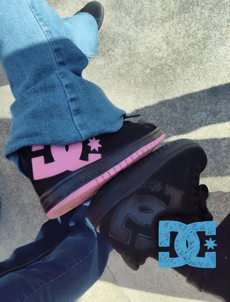 Pink Dc Shoes Outfit, Dc Shoes Outfit Women, Dc Shoes Aesthetic, Pink Dc Shoes, Dc Shoes Outfit, Dc Shoes Women, Red Nike Shoes, Pretty Sneakers, Pretty Shoes Sneakers