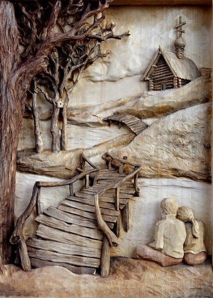 Driftwood Art | creativeartworksblog | Page 4 Art Sculpture En Bois, Plans Architecture, Art Pierre, Driftwood Crafts, Wood Carving Patterns, Wood Burning Art, Wood Plans, Wood Carving Art, Driftwood Art