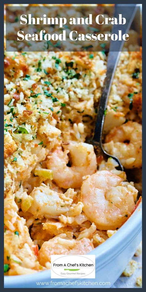 Old Bay Shrimp Casserole, Carolina Crab Casserole, Lump Crab And Shrimp Recipes, Seafood Supper Ideas, Crab Shrimp Casserole, Shrimp And Lump Crab Recipes, Crabmeat And Shrimp Recipes, Pioneer Woman Seafood Casserole, Clam Casserole Baked