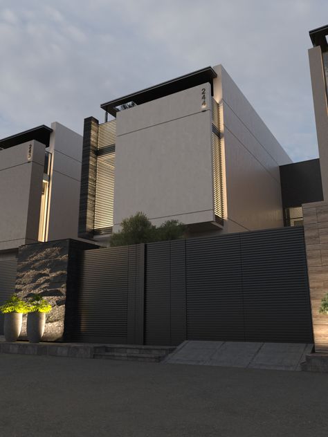 Bungalow Facade Design, Modern Facade House, Minimalist Modern Exterior, Villa Facade Design Modern, Minimalist Architecture Exterior, Facade House Design, Modern Elevation Designs For House, Modern Villa Facade, Exterior Facade Design