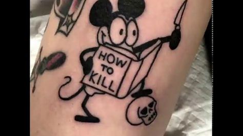 Kill Tattoo, A Time To Kill, Mouse Tattoo, Mickey Mouse Tattoo, Mickey Mouse Pins, Cool Tattoo Drawings, Mouse Tattoos, Tattoo Style, Tattoo Drawings