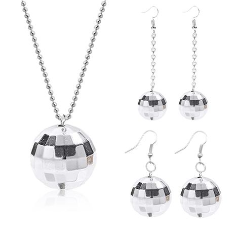 PRICES MAY VARY. Disco Ball Jewelry:Disco jewelry set includes a disco necklace and two pairs of Disco earrings in different styles, which you can easily match. Disco Ball Earrings:This disco jewelry set adopts the design style of Disco mirror ball, which can match all your clothes. Wearing them can show your liveliness and creativity. Halloween Party Jewelry Size:The length of Disco necklace is 15.7 inches, the length of Disco long earrings is 2.7 inches, and the length of Disco short earrings Disco Ball Accessories, Disco Necklace, Disco Jewelry, Women 60s, Disco Earrings, Disco Ball Earrings, Disco Mirror, Short Earrings, Ball Jewelry