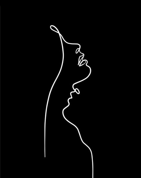 Minimal Line Drawing, 심플한 그림, Line Art Images, Minimalist Drawing, Abstract Face Art, Pola Sulam, Outline Art, White Line, Abstract Line Art