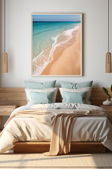 30 Inspirational Coastal Bedroom Designs for a Beachy Feel Seaside Themed Bedroom, Coastal Bedroom Decor, Beachy Bedroom, Coastal Bedroom Decorating, Summer Bedroom, Coastal Retreat, Coastal Bedroom, Bedroom Decor Ideas, Ocean Inspired