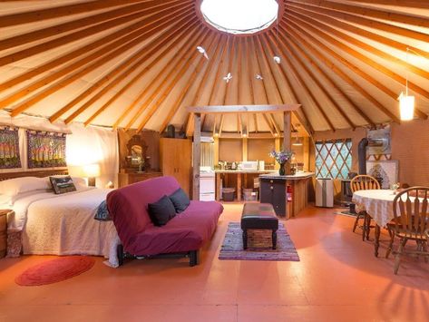 20 Best Glamping Spots in Washington State for 2021 – Trips To Discover Yurt Interior, Hollow City, Yurt Home, Yurt Living, Wall Tent, Convertible Bed, Moroccan Theme, Into The Forest, Home Building Design