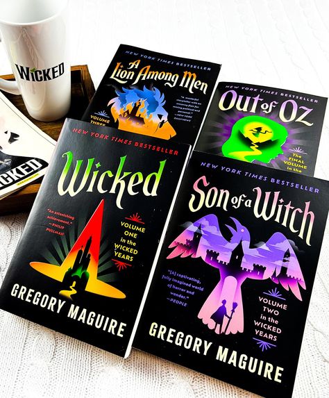 🔮🧹 Wicked Wednesday 🧹🔮 Thanks so much to @williammorrowbooks #partner for these gorgeous gifted books! Just in time for the November release of the new Wicked motion picture, William Morrow Books has given the original New York Times best selling Wicked book series by Gregory Maguire a fun makeover. Wicked is my favorite Broadway musical, so I’m beyond excited to read these books and see the move when it comes out! Book 1 - Wicked Book 2 - Son of a Witch Book 3 - A Lion Among Men Book 4 ... Wicked Book Series, Wicked 2024, Twisted Fairytales, Bookstagram Photos, Wicked Book, Gift Wishlist, Witch Books, Dark Romance Books, Musical Theater