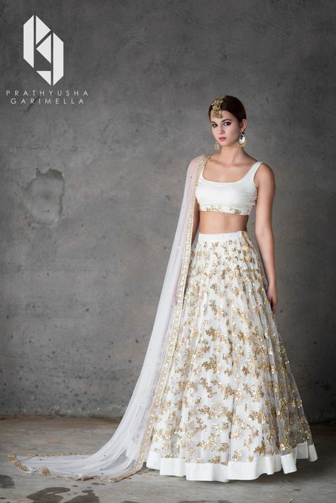 White and gold lehenga White And Gold Lehenga, Lehenga Choli Designs, Gold Lehenga, Indian Wedding Lehenga, Festive Attire, Lehnga Dress, Bridesmaid Inspiration, Gaun Fashion, Choli Designs