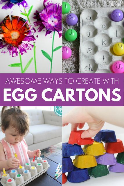 Toddler Approved!: Creative Egg Carton Activities for Kids Egg Carton Activities, Egg Carton Crafts For Kids, Recycled Crafts Kids Projects, Egg Box Craft, Egg Carton Art, Crate Crafts, Recycling Activities, Recycled Crafts Kids, Egg Cartons