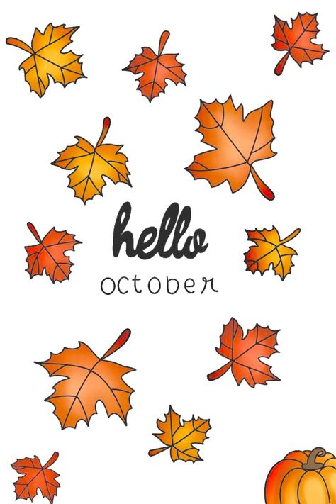 Months Wallpaper, October Bullet Journal, October Planner, Journal October, Bullet Journal October, October Ideas, October Wallpaper, Bullet Journal Cover Ideas, Fall Vacations