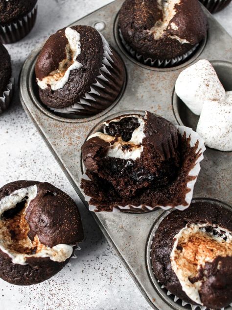 Spicy Hot Cocoa Muffins (DF) | Sugared & Stirred Cocoa Muffins, Mexican Hot Cocoa, Spicy Hot Chocolate, Dairy Free Muffins, Chocolate Banana Cake, Baking Journal, Double Chocolate Muffins, Cocoa Cookies, Mexican Hot Chocolate