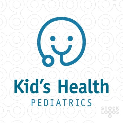 Minimalistic logo showing a stethoscope turning into a happy face. Pediatrician Logo Design, Pediatrician Logo, Doctor Logo Design, Child Care Logo, Chelsea Logo, Doctor Logo, Stethoscope Design, Medicine Logo, Doctor Logos