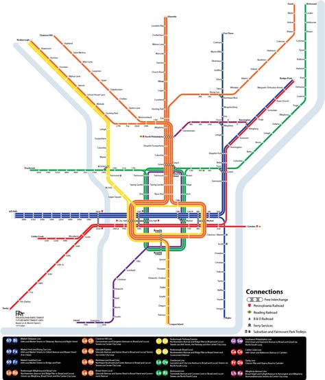 Submission - Fantasy Map: A. Merritt Taylor’s Rapid Transit Plan for Philadelphia by Arthur Etchells Bus Map, Underground Map, Transit Map, Metro Map, City Layout, Subway Map, Rapid Transit, New York Subway, Subway Train