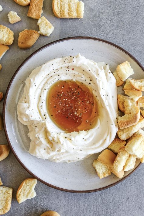 Three Course Meal Ideas, Whipped Ricotta With Honey, Whipped Ricotta Honey, Whipped Dip, Ricotta With Honey, Ricotta Appetizer, Cool Whip And Pudding, Whipped Ricotta Dip, Best Fruit Dip