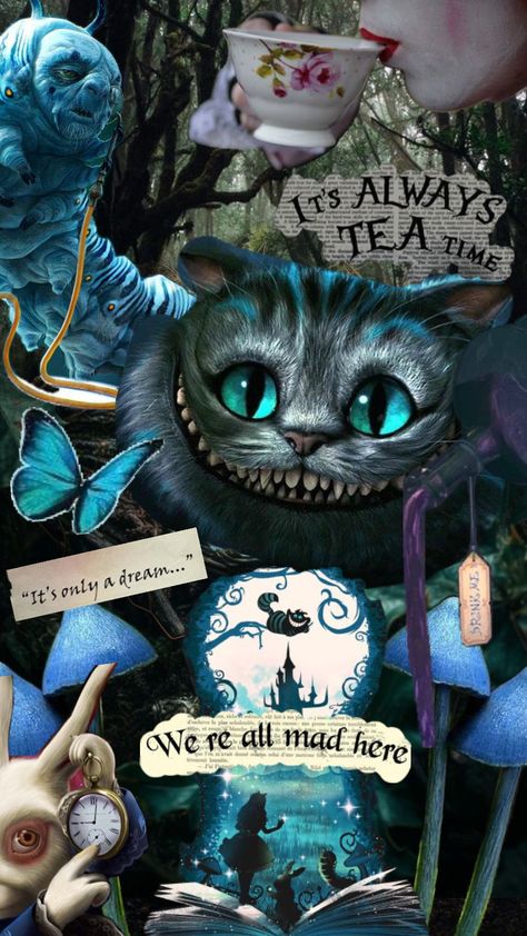 #aliceinwonderlandshuffle #trippy #wallpaper Cheshire Cat Wallpaper, Alice In Wonderland Fanart, Cheshire Cat Art, Alice In Wonderland Nails, Alice And Wonderland Tattoos, Cheshire Cat Alice In Wonderland, Alice In Wonderland Artwork, Alice In Wonderland Drawings, Wonderland Artwork