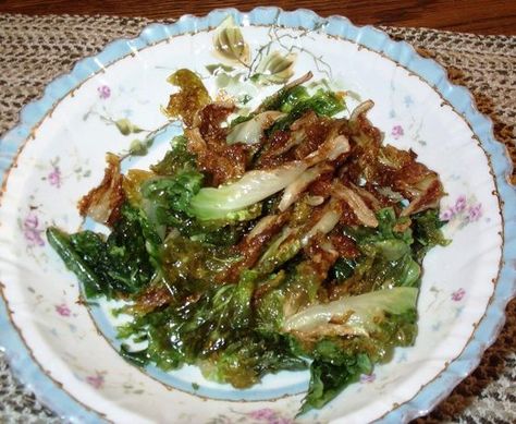 Flash Fried Spinach Or Escarole) Recipe - Food.com Escarole Recipes, Fried Spinach, Veggie Salad, Wellness Recipes, Veggie Side Dishes, Greens Recipe, Veggie Sides, Veggie Dishes, Vegetarian Cheese