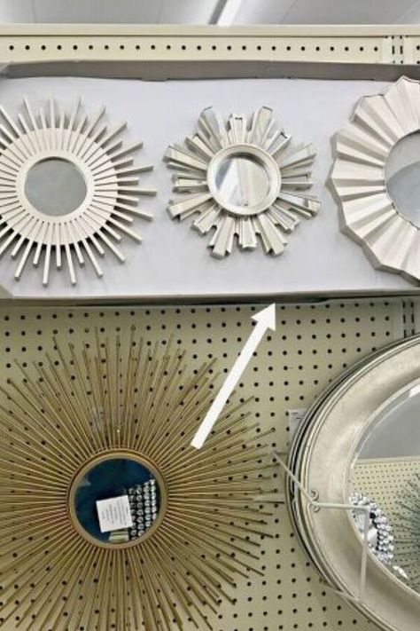 how to make a beautiful diy ceiling medallion for cheap. Repurpose a round mirror diy idea. Cheap and easy light fixture upgrade. #repurposemirror #lightfixtureupdatediy #diyceilingmedallion Sunburst Light Diy, Sunburst Ceiling Medallion, Starburst Ceiling Medallion, Star Ceiling Medallion, Diy Sunburst Light Fixture, Diy Ceiling Light Cover Ideas, Round Mirror Diy, Diy Ceiling Medallion, Ceiling Medallion Ideas