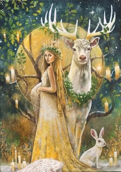 Blessed Yule, Solstice Art, Fae Aesthetic, Celtic Christmas, Folklore Art, Creepy Christmas, Pagan Art, Magical Art, Christmas Wonderland