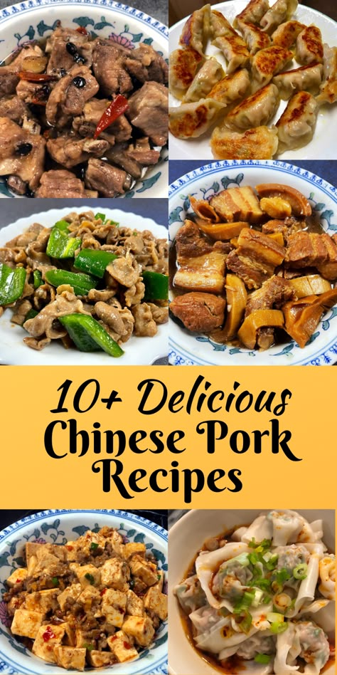 Pork is a very popular meat in Chinese cuisine. In fact, it's actually the most popular meat consumed! That's probably why there are so many delicious Chinese Pork recipes. Here are 10+ tasty ones to try. Pork Dishes Asian, Chinese Pork Roast Recipes, Asian Inspired Pork Recipes, Chinese Food Pork Recipes, Easy Asian Pork Recipes, Pork Chinese Recipes Easy, International Pork Recipes, Chinese Pork Chop Recipes, Chinese Pork Dishes