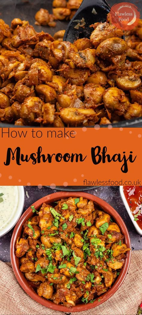 Baji Mushroom, Mushroom Bhaji Recipe, Mushroom Pakora Recipe, Mushroom Indian Recipes, Indian Mushroom Recipe, Mushroom Curry Recipe, Mushroom Curry Indian, Recipe Indian Foods, Vegetable Curry Recipes Indian