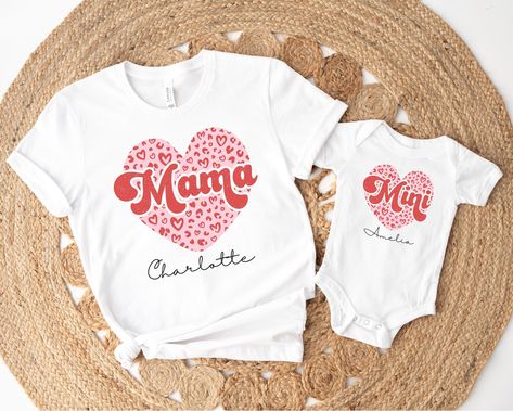 Custom Mama and Mini Matching Shirts, Mommy and Me T-Shirt Set, Best Mother's Day Gifts, Mother Daughter Tees, Matching Family Outfit Set Mama And Mini, Gift Idea For Mom, Best Mothers Day Gifts, Body Suit With Shorts, Mom And Daughter, Mother Birthday Gifts, Best Mother, Matching Family Outfits, Family Outfits