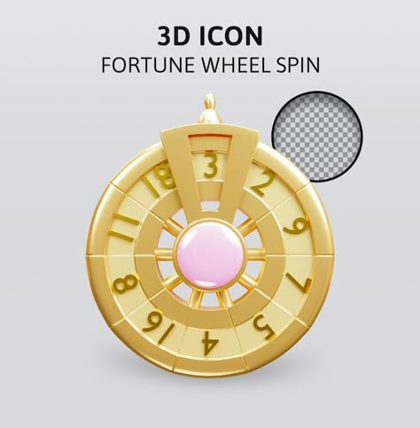 Spin Wheel, Wheel Of Fortune, 3d Icons, Card Collection, 3d Rendering, Ui Design, Black And Gold, Game Art, Spinning