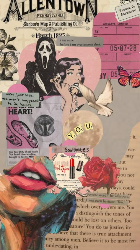 Collage Journal Aesthetic, Retro Collage Wallpaper, Book Collage Aesthetic, Aesthetic Images For Wall Collage, Collage Inspo Aesthetic, Background For Collage, Photos For Collage, Cute Collage Wallpaper, Art Collage Wallpaper