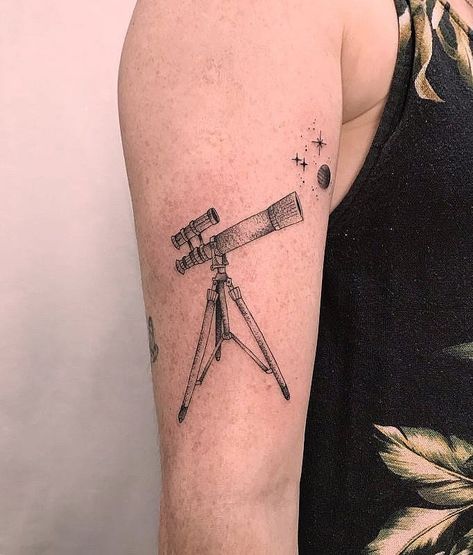 telescope tattoo • Instagram Telescope Tattoo, Tattoos