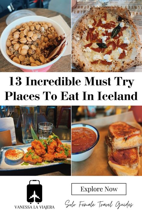 When exploring Iceland, be sure to indulge in its diverse culinary offerings. This travel guide to Iceland includes where to eat in Iceland and the best restaurants in Iceland. Whether you’re looking for food to try in Iceland or an Icelandic hot dog, this travel guide highlights several places to eat in Iceland. Click the link to check out the best places to eat in Iceland now! Iceland Food, Food To Try, Travel Iceland, Iceland Travel Guide, Iceland Itinerary, Solo Travel Tips, Unique Experiences, Iceland Travel, Solo Female Travel