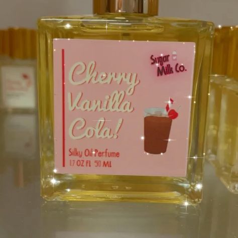 Sugar Milk Co! on Instagram: “Our fave Cherry Vanilla Cola Perfume is still available in roll on! Yes it smells of delicious Cherry Vanilla Coke 🤤🥤Our limited restock…” How To Smell Like Cherry Vanilla, Cherry Vanilla Perfume, Cherry Vanilla Coke, Cherry Temple, Cherry Perfume, Mha Dr, Dr Wardrobe, Cherry Vanilla, Bathroom Stuff