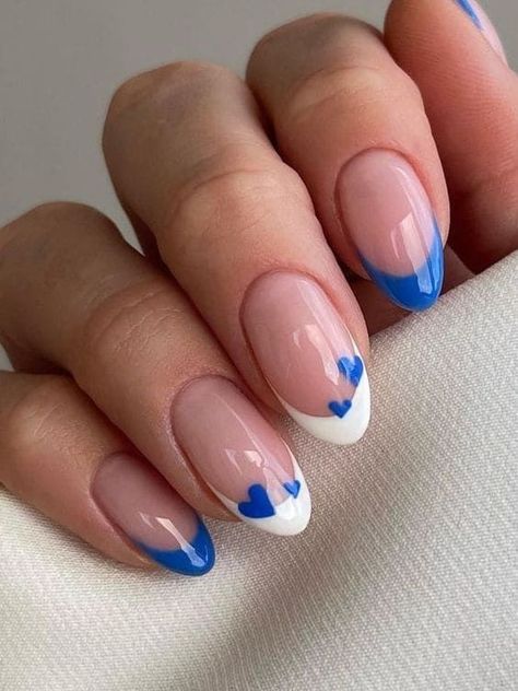 45+ Cute Heart Nails to Get You in the Valentine's Day Mood | The KA Edit White French Tips, Nail 2024, Nail Short, Nail Paints, Idea Nail, Natural Nail Designs, Nail Acrylic, Decisions Decisions, Spring Acrylic Nails