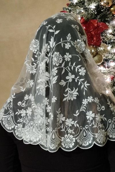 Catholic Chapel Mantilla Veils, Short Camellia Embroidery Latin Mass Scarf Church Lace Veil Virgin Mary Wedding Veil, Elegant Black Church Veil, Irish Lace Veil, Religious Veils, Chapel Veil Catholic, Latin Mass, Mantilla Veil, Lace Veils, Veil