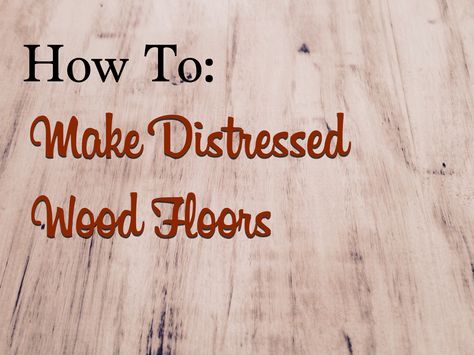 How To: Make distressed wood floors with paint and stain. Great DIY tutorial! Whitewash Floors, Rental Remodel, Distressed Wood Floors, Floors Ideas, Distressed Floors, Diy Wood Floors, Old Wood Floors, Restore Wood, Painted Wood Floors