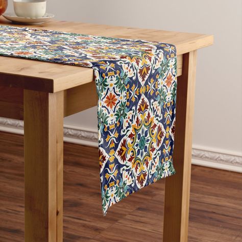 Boho Table Runner, Mexican Themed Weddings, Turkish Tiles, Western Homes, Gifts For Runners, Party Table Decorations, Western Home Decor, Kitchen Linens, Linen Table Runner