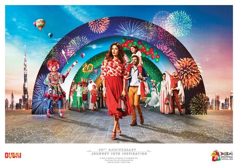 Dubai Shopping Festival // Journey into Inspiration on Behance Dubai Shopping Festival, Anniversary Campaign, Banks Ads, Graphic Design Mockup, Winning Photography, Ad Of The World, Award Winning Photography, Dubai Shopping, Publicidad Creativa