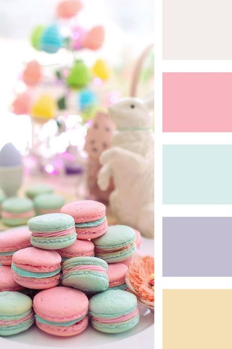 Easter Colours, Color Palette For Bakery, Easter Color Pallet, Pastry Color Palette, Bakery Moodboard Color Palettes, Easter Pastel Color Palette, Easter Color Pallete, Easter Color Palette, Dessert Pallete Color