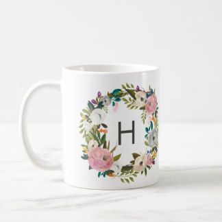 Classic Mugs | Zazzle H Letter Images, Monogrammed Gift Ideas, H Alphabet, Coffee Watercolor, Monogram Coffee Mug, Monogramed Gifts, H Letter, Letter Mugs, Letter Images