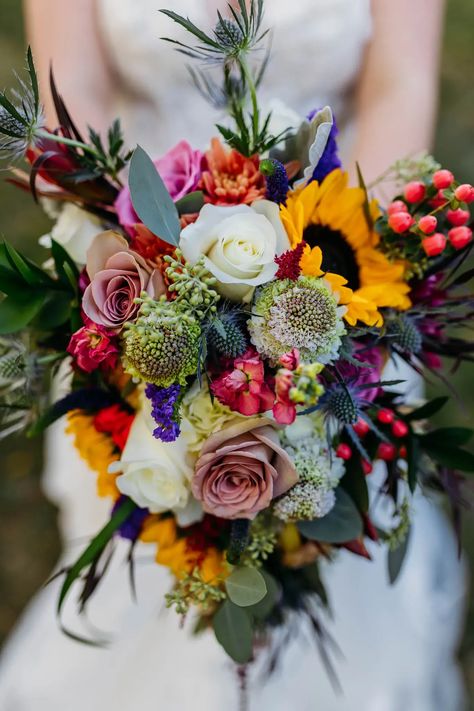 Fall October wedding at the Holiday Inn at Six Flags in St. Louis, MO. Purple and black, jewel-toned themed wedding. Photos by Fire in the Skies Photography.  #wedding #weddingphotos #weddingphotography #weddingphotographer #stlouisweddingphotographer #fallwedding Red And Purple Fall Wedding, Gem Tone Wedding Flowers, Fall Jewel Tone Wedding Decor, Jewel Wedding Theme, Bright Fall Wedding Flowers, Bright Fall Wedding Colors, Fall Jewel Tone Wedding, Gem Tones Wedding, Jewel Tone Fall Wedding